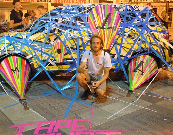 Tape Art Evento Automoción Promocional